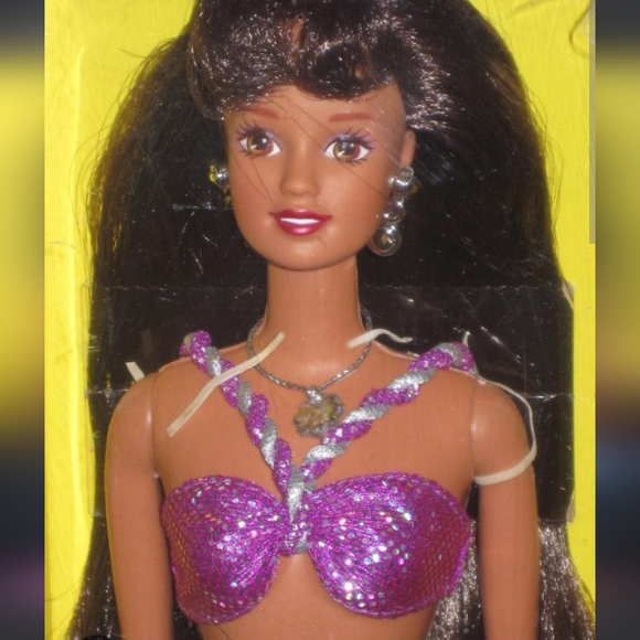 1995 Sparkle Beach Teresa 90s Purple Swimsuit Barbie Doll - Picture 4 of 10